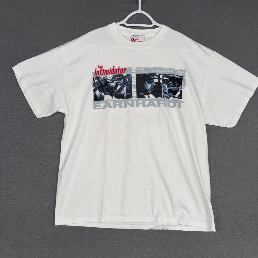 Dale Earnhardt T-Shirt Mens Large White Racing The Intimidator Chase Authentics